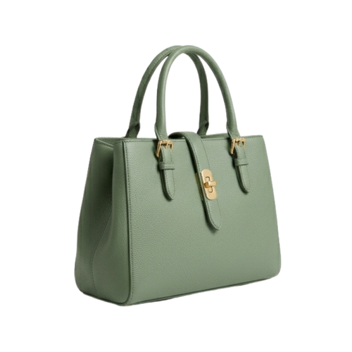 Menor Elegant Sage Green Structured Tote Bag Professional Women's Handbag with Top Handle